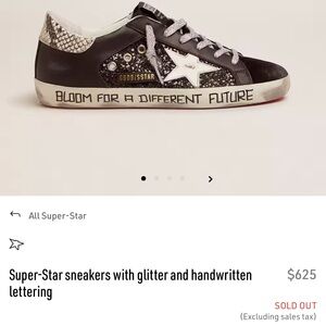 Golden Goose Super-Star sneakers with glitter and handwritten lettering